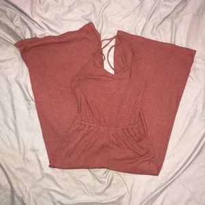 EUC Olive and Oak Mauve Jumpsuit